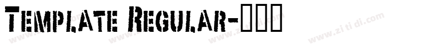 Template Regular字体转换